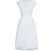 Marni - White Bio Poplin Balloon Dress For Women - Size 42 IT - 24S