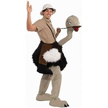 Forum Novelties Men's Riding An Ostrich Plush Mascot Costume, Multi Colored, One Size