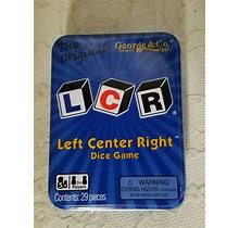 Lcr® Left Center Right™ Dice Game -The Original Game - Blue Tinnew
