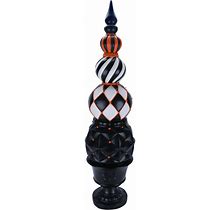Haunted Hill Farm Halloween Pedestal Topiary Decoration, 4-Ft. Tall In Carved Urn