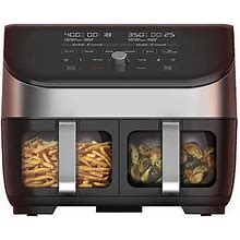 Instant 8-Qt. See-Through Dual Basket Air Fryer | Stainless Steel | One Size | Fryers Air Fryers | Non-Stick