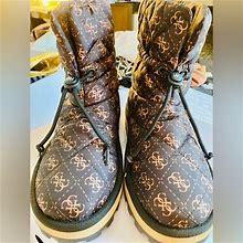G By Guess Shoes | Signature Upper Lug Boots | Color: Brown/Gold | Size: 8.5