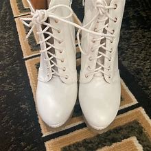 White Boots - Women | Color: White | Size: 6.5