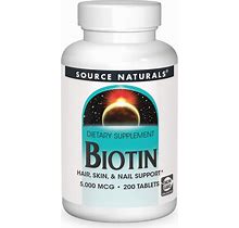 Source Naturals, Biotin 5000 Mcg, 200 Tablets