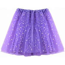 Msjuheg Tutu Dress For Women Sequin Dress For Women Purple Dress For Woman Mini Skirt Maxi Skirts For Women Polyester Light Purple One Size