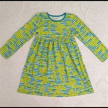 L.L. Bean Dresses | Ll Bean Girl's 6X-7 Long Sleeved Cotton Dress | Color: Blue/Green | Size: 6X-7