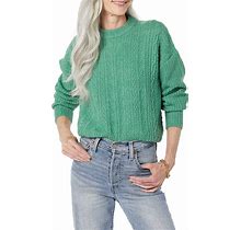 Amazon Essentials Women's Soft-Touch Modern Cable Crewneck Sweater (Available In Plus Size)