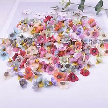 Home Decoration, 50Pcs Multicolored Daisy Flowers, DIY Mini Artificial Flower Wreath, Clipbook, Earrings, Home And Wedding Decoration,Purple-Red Series