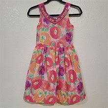 The Children's Place Dresses | Sleeveless Floewer Dress | Color: Pink/Yellow | Size: 12G