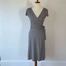 Ann Taylor Dresses | Ann Taylor Wrap Dress Size 0 | Color: Brown/White | Size: 0