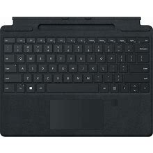 Microsoft 8XG-00001 Surface Pro Signature Keyboard With Fingerprint Reader, Black