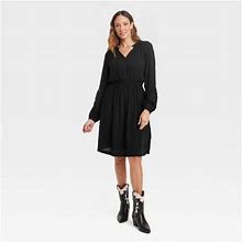 Women's Long Sleeve Lace Dress - Knox Rose Black S