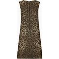 Dolce & Gabbana - Leopard-Jacquard Mid-Length Dress - Women - Polyester/Nylon/Virgin Wool/Spandex/Elastane - 44 - Brown