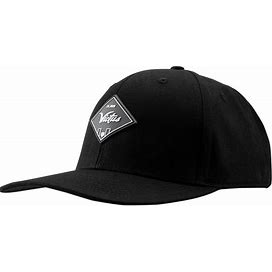 Victus Batters Box Solid Snapback Hat Black One Size Fits Most