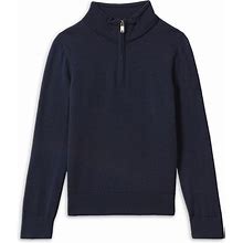 Reiss Boys' Blackhall Junior Quarter Zip Sweater - Little Kid - Blue - Size 8 - Eclipse Blue
