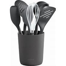 Zyliss E980244 7 Piece Kitchen Utensil Set, Sustainable Wheatstraw/Silicone/Stainless Steel, Includes Ladle, Turner, Spatula, Spoon, Whisk, Skimmer