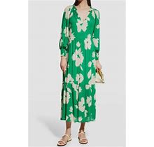 $328 Velvet By Graham & Spencer Women's Green Luella Floral Maxi Dress Size M