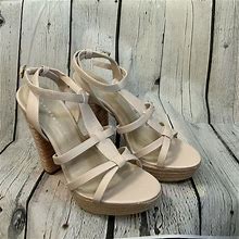 NEW Lauren Conrad Pink Blush Josephine Strappy Platform Sandals Size 8