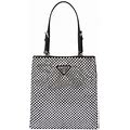 Prada Women's Satin Handbag With Crystals - Silver