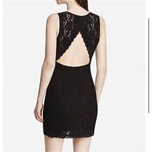 Express Dresses | Express Lace Dress Size Xs Womens Dress Open Back | Color: Black | Size: Xs