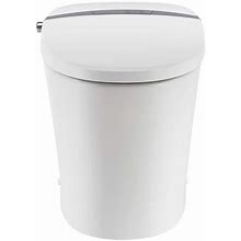 Avancer Smart Tankless 1-Piece 1.1/1.6 GPF Dual Flush Elongated Toilet In White, Touchless Vortex, Seat Included