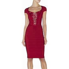 Authentic Herve Leger "Anne" Xs Strappy Bandage Dress - $1,390