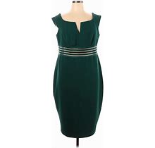 Venus Casual Dress - Sheath: Green Print Dresses - Women's Size 1X
