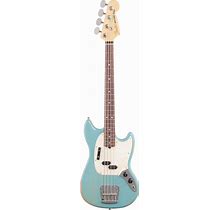 Fender JMJ Road Worn Mustang Electric Bass, Daphne Blue