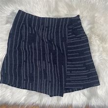 Elevenses Anthropologie Skort Size 0 Blue Peoria Striped Skort Skirt