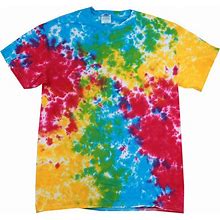 Tie-Dye 100% Cotton Tie-Dyed T-Shirt | Multi Rainbow Medium Wholesale Blank Cheap T-Shirt CD100