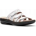 Clarks Wide Width Leisa Cacti Q Sandal | Women's | White Leather | Size 8 | Sandals | Slide
