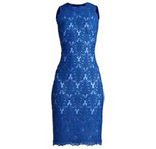 Tadashi Shoji Women's Corded Lace Sheath Dress - Mystic Blue - Size 6