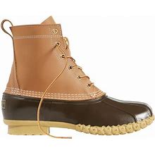 L.L.Bean | Men's Bean Boots, 8" Insulated Tan/Bean Boot Brown/Gum 7 M(D), Leather/Rubber