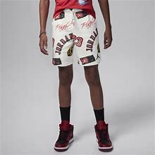 Jordan MJ Essentials Big Kids' Printed Shorts In White, Size: Small | 95C898-782