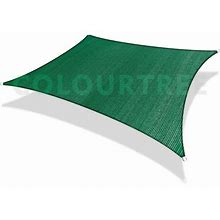11 ft. X 10 ft. 190 GSM Green Rectangle Sun Shade Sail Screen Canopy, Outdoor Patio And Pergola Cover (Custom Size)