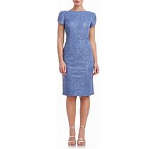 Brie Sequin Tulip Sleeve Mesh Cocktail Dress