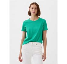Women's Cotton Vintage Crewneck T-Shirt By Gap Simply Green Petite Size XS