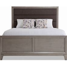 Tremont King Upholstered Bed In Gray | Transitional Rubberwood Solids/Veneers By Bob's Discount Furniture