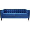 Living Room Velvet Dark Blue Hollywood Regent Luxury Sofa,Loveseat
