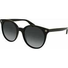 Gucci Grey Gradient Round Ladies Sunglasses GG0091S 001 52