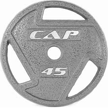 CAP Barbell Gray 2-Inch Olympic Grip Plate, 45-Pounds, Pair