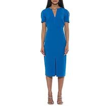 Alexia Admor Women's Jayana Raglan Sleeve Midi Sheath Dress - Denim Blue - Size XS