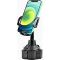 TECOTEC Short Cup Phone Holder For Car, Universal Ultra Stable Car Cup Holder Phone Mount Compatible With iPhone 15 Pro Max /14/13/S23 Ultra /S22