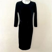 Banana Republic Dresses | Banana Republic Long Sleeved, Velvet Dress | Color: Black | Size: 4