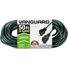 VANGUARD 50 ft. X 16/3 Gauge Indoor/Outdoor Extension Cord, Green 59794