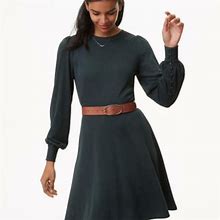 Loft Dresses | Nwt Ann Taylor Loft Petite Blouson Flare Dress 14P | Color: Green | Size: 14P
