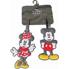 Disney Mickey And Minnie Mouse Luggage Tags Set Of 2