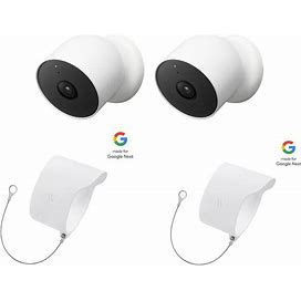 Google Nest Camera (Battery) 2Pk With BONUS Anti-Theft Mount 2Pk