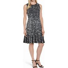 Nic+Zoe Dresses | Nic & Zoe | Nwts Black & White Sleeveless Knit Textured Dress Sz M | Color: Black/White | Size: M