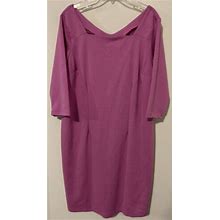 Jessica London Womans, Size 18, Pink, 3/4 Sleeve, Midi Style, Dress